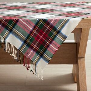 NIP Pottery Barn Stewart Plaid Table Throw